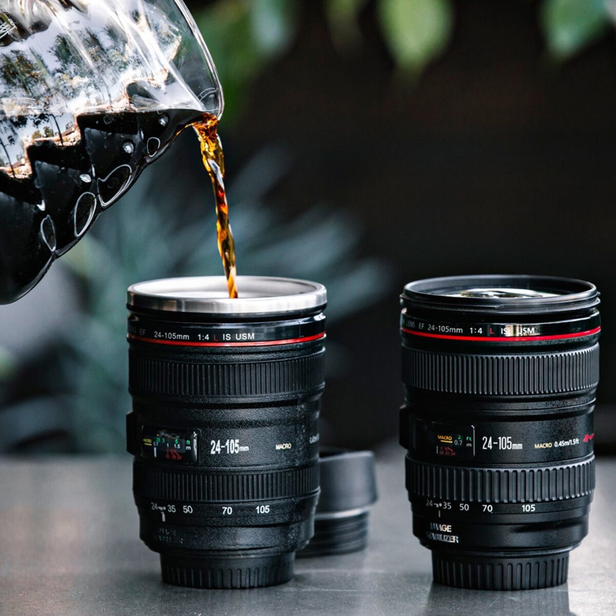 Plastic Camera Lens Stainless Steel Coffee Mug - Image 3