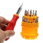 (SET OF 4PC) SCREWDRIVER SET, STEEL 31 IN 1 WITH 30 SCREWDRIVER BITS, PROFESSIONAL MAGNETIC DRIVER SET - Image 3
