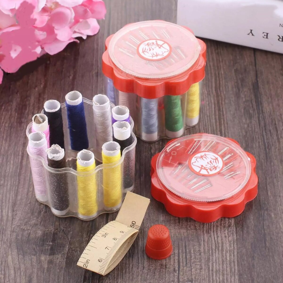 24 Pc Sewing Box used in storing of thread roles and sewing stuff including all home purposes. - Image 1