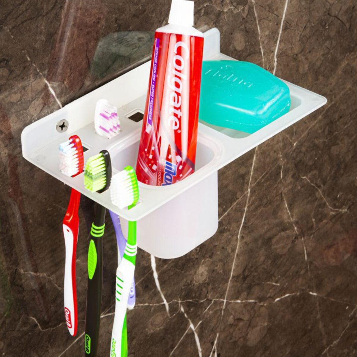 3 in 1 Plastic Soap Dish and plastic soap dish tray used in bathroom and kitchen purposes. - Image 3