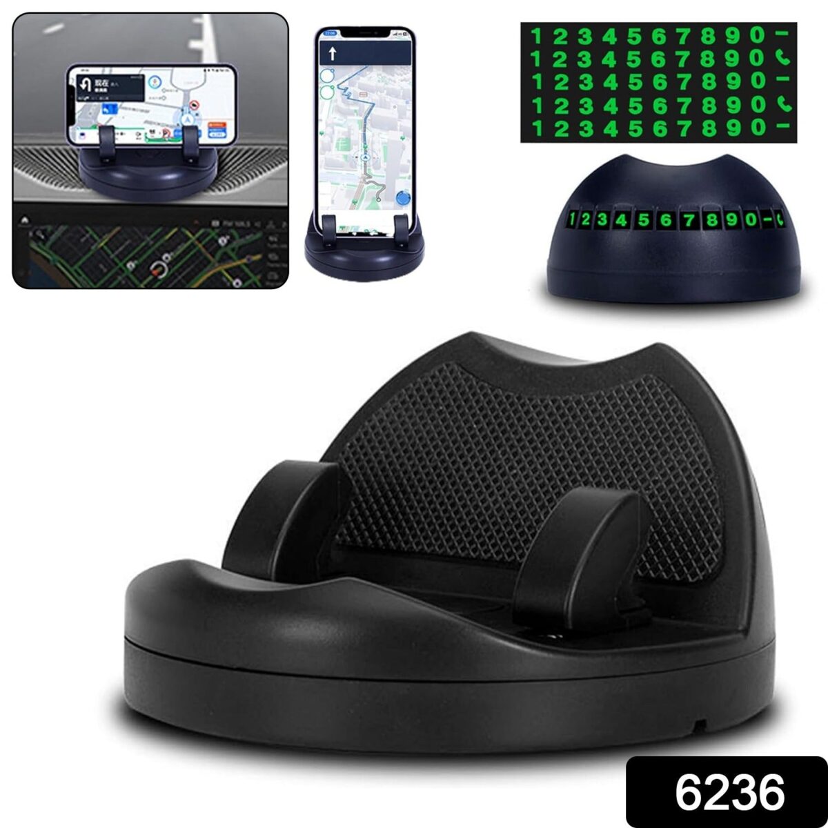 2 in 1 Car Anti-Slip Mat, Phone Holder Non Slip Sticky Phone Mount Holder (1 Set) - Image 2