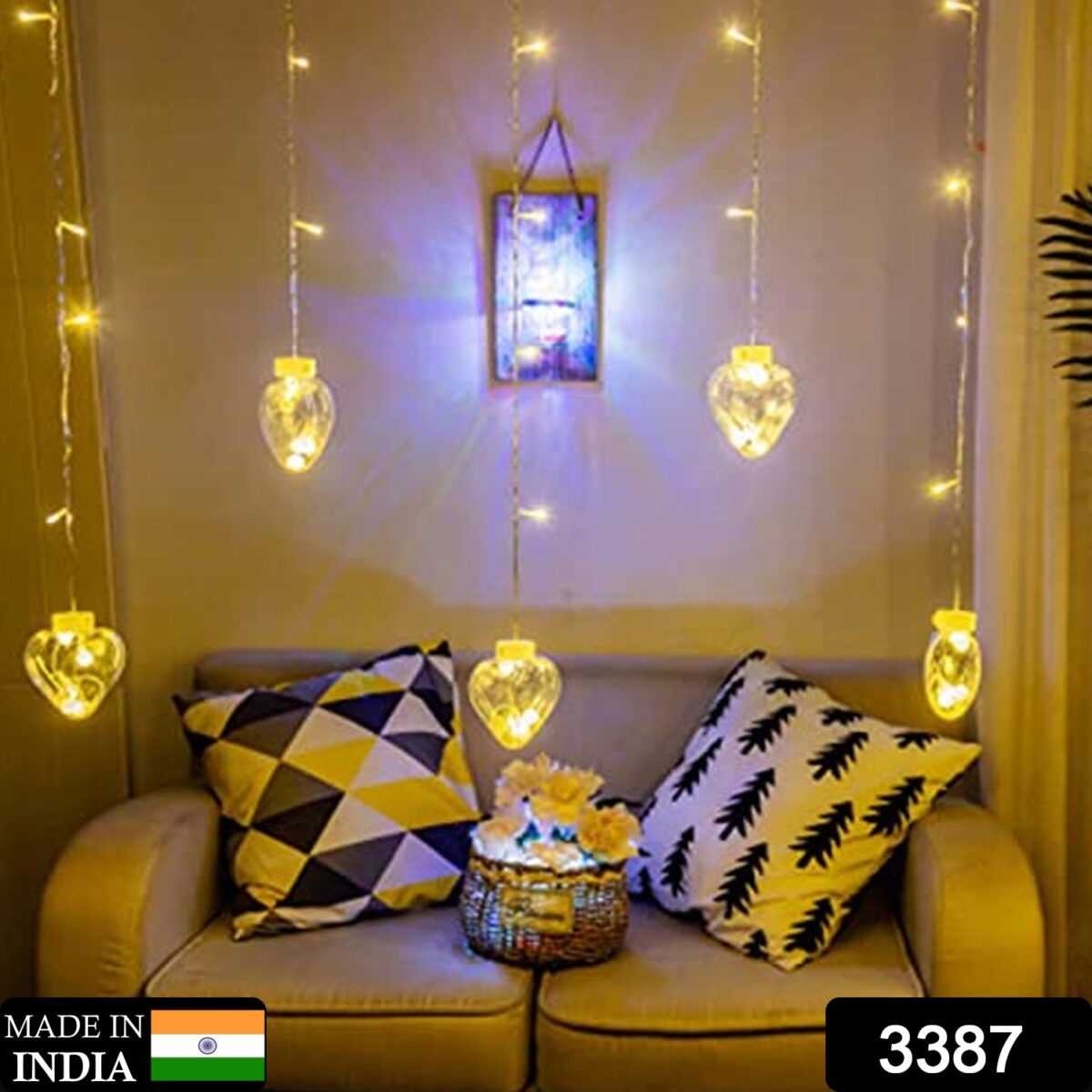 8 Feet 12 Wish Heart Ball String LED Lights With Color Box for Home Decoration, Diwali & Wedding LED Christmas Light Indoor and Outdoor Light ,Festival Decoration  (Wishing Ball Warm White) - Image 2