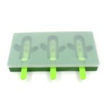 Ice Cream Mould sicle Mold, Cactus Shape Ice  Molds Homemade sicle for DIY Ice sicle, 3-Cavity Summer Food Kitchen Tools (1 Pc) - Image 5