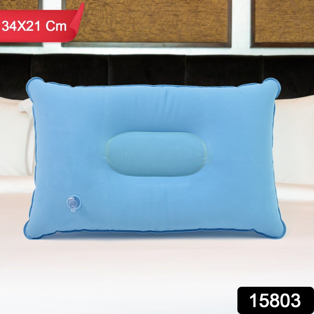 Comfortable Inflating Travel Pillow (34Ãƒâ€”21 Cm / 1 Pc / Mix Color) - Image 2