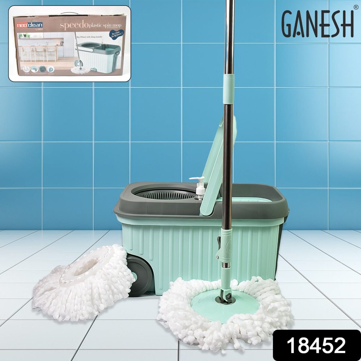 Ganesh Speedo Plastic Spin Mop (1 Set) - Image 1