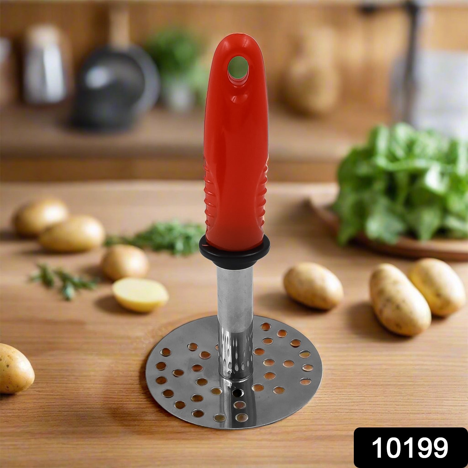 365bb159-6b63-4025-af4d-b95163b0cb29_1.jpg High Grade Stainless Steel Potato Masher Paubhaji / Pav Bhaji Masher with Plastic handle (1 Pc) - Image 2