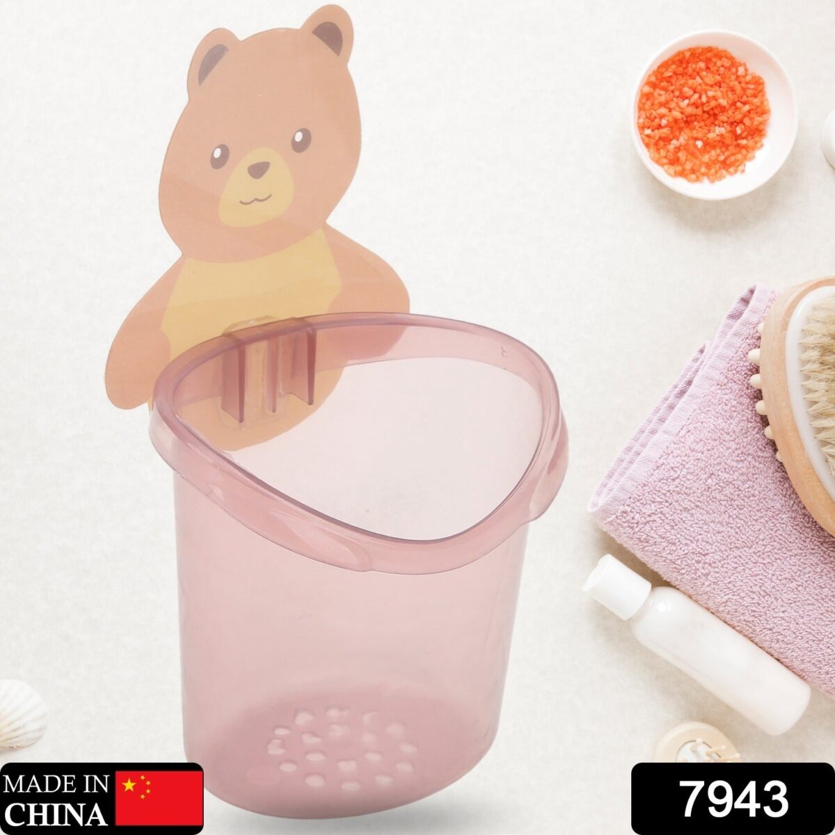 Multipurpose Teddy Bear Wall Toothbrush Holder Ã¢â‚¬â€œ Waterproof & Self-Adhesive - Image 3