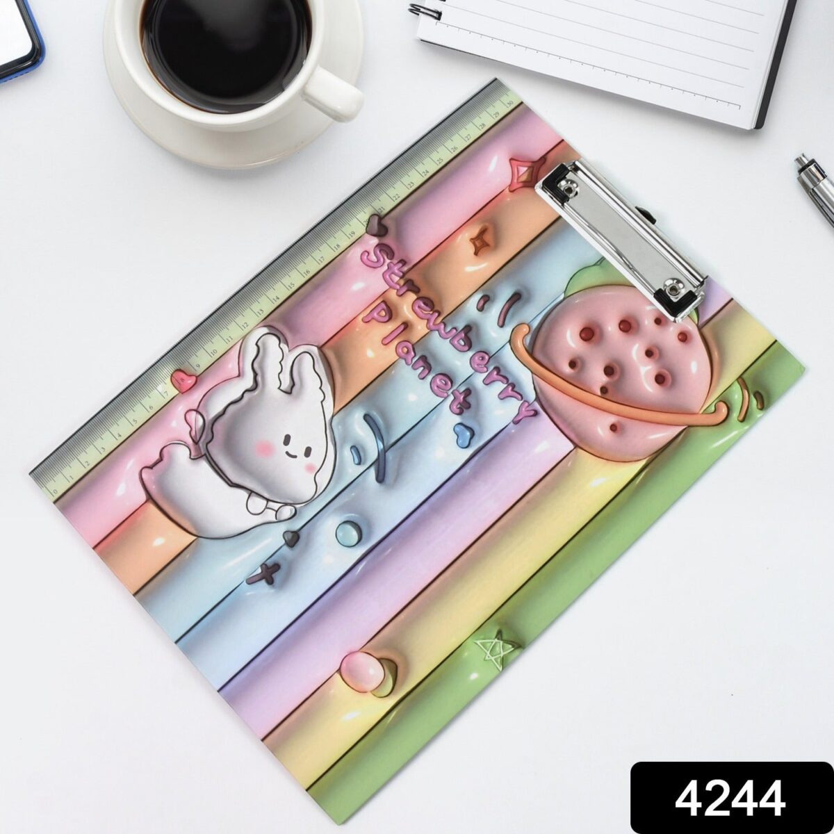 Wooden Paper Clipboard Writing Pad with Clip (1 Pc / 31Ãƒâ€”22 Cm) - Image 2