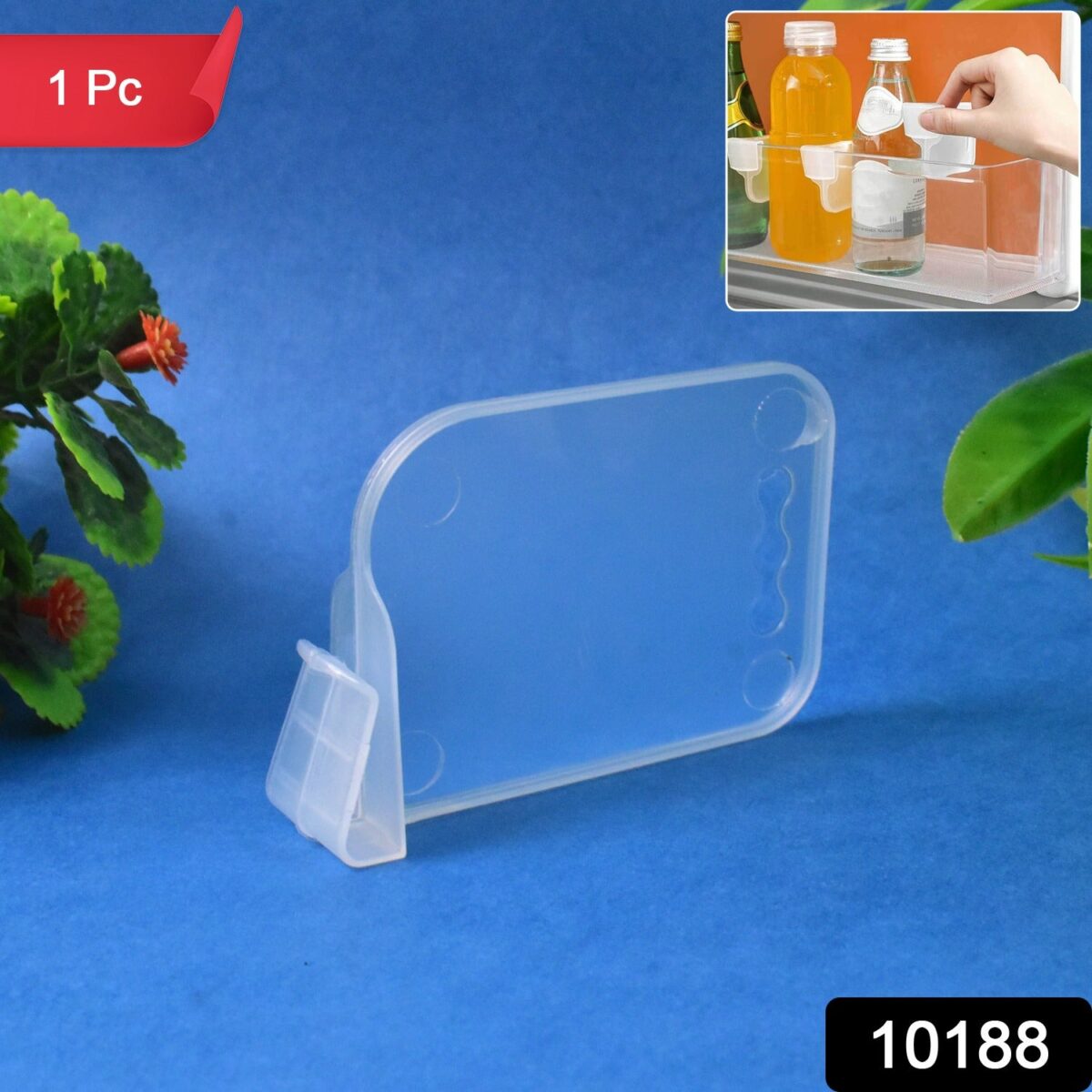 Plastic Storage Baskets Space allocator, Refrigerator Organizer Bins partition Clip (1 Pc) - Image 2