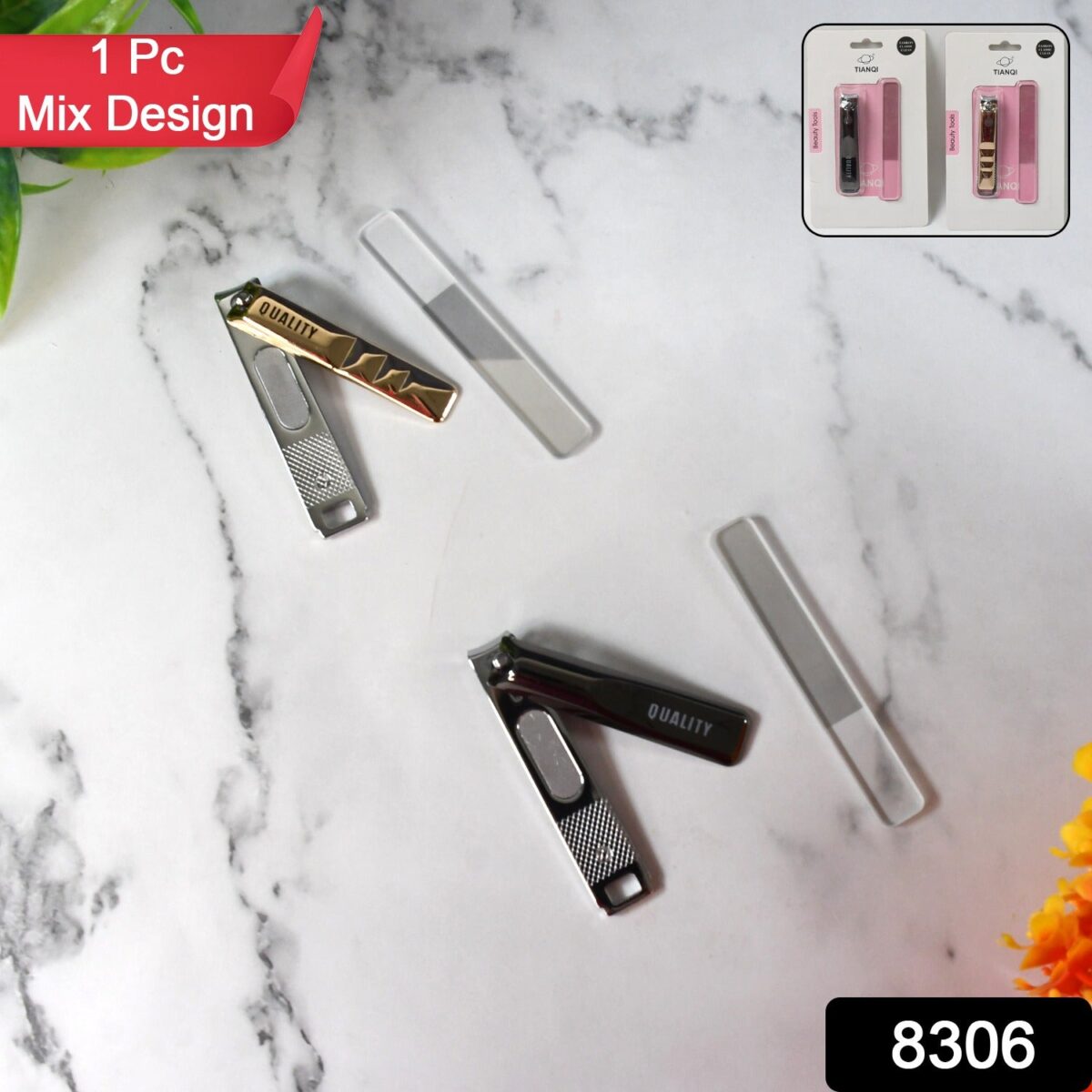 Cute Nail Clipper with Nail Catcher, Nail File - Stainless Steel (1 Pc) - Image 2