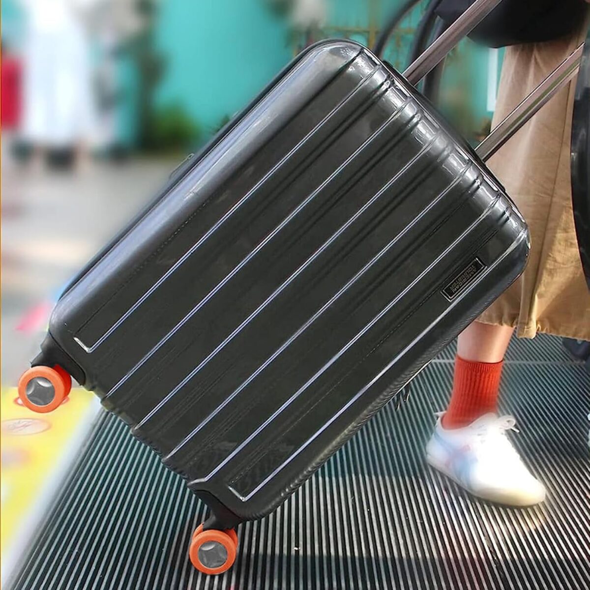 Silicone Luggage Wheel Covers Ã¢â‚¬â€œ Noise Reduction & Protection (8 Pcs) - Image 1