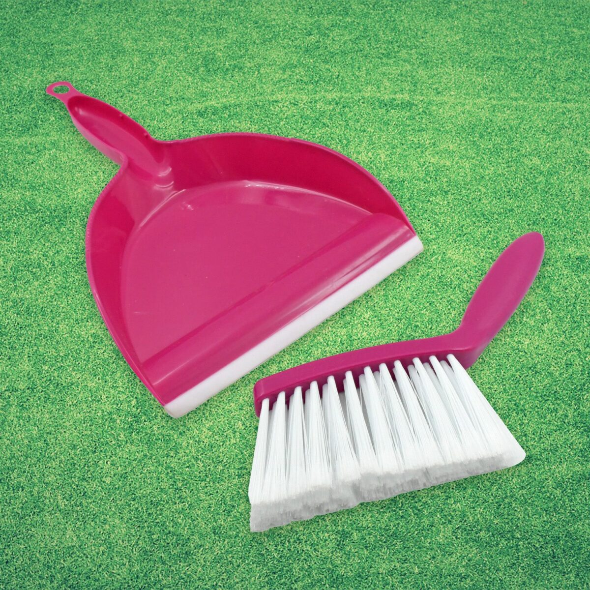Mini Dustpan Supdi with Brush Broom Set for Multipurpose Cleaning, Cleaning Broom Brush and Dustpan | Sweep Set for All Surfaces, for Cleaning Tool for Desk, Car & Animal Waste etc (2 Pc Set) - Image 1