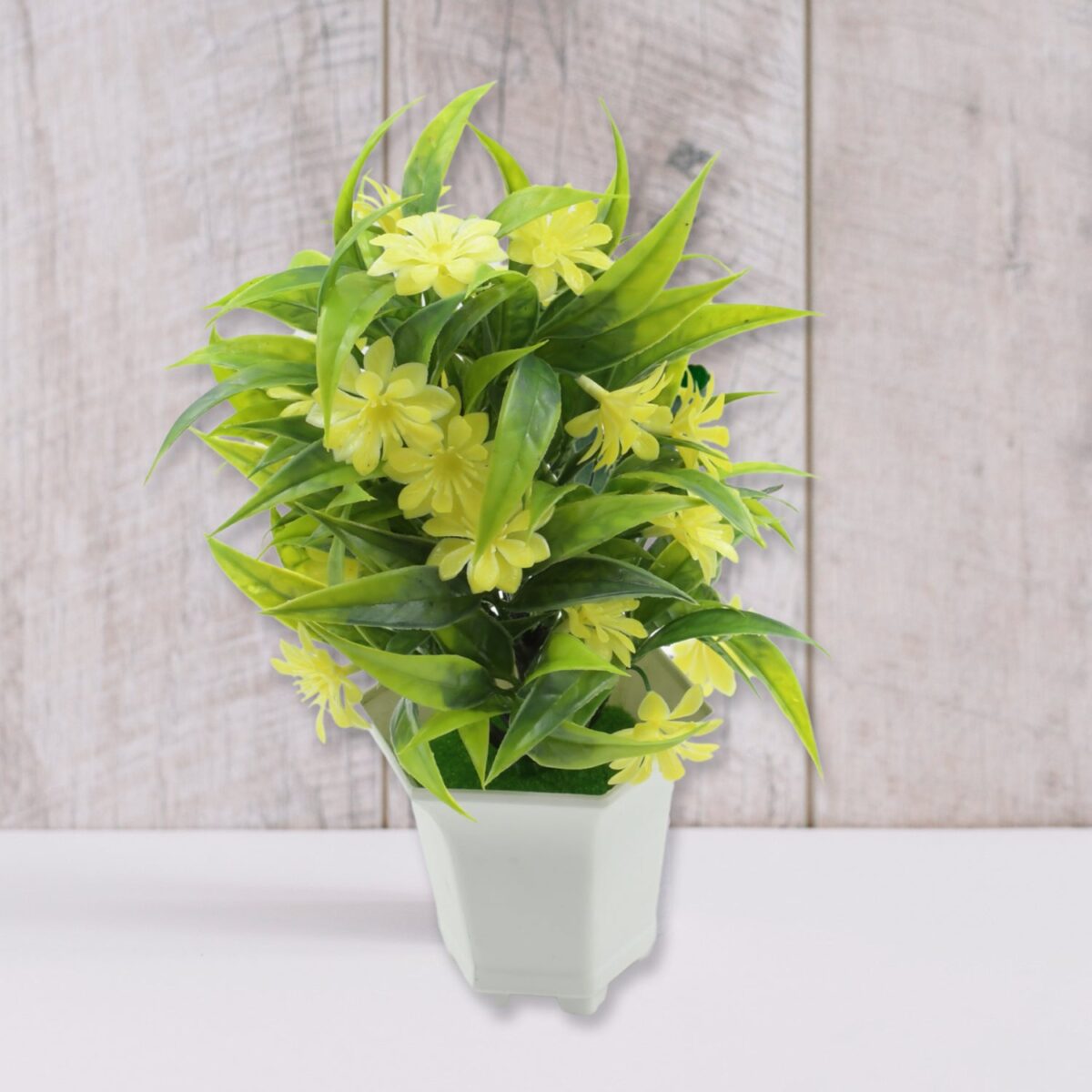 Artificial Flower Plant with Cute Pot Ã¢â‚¬â€œ Home & Office Tabletop Decor, Indoor Balcony Plant (1 Pc) - Image 4