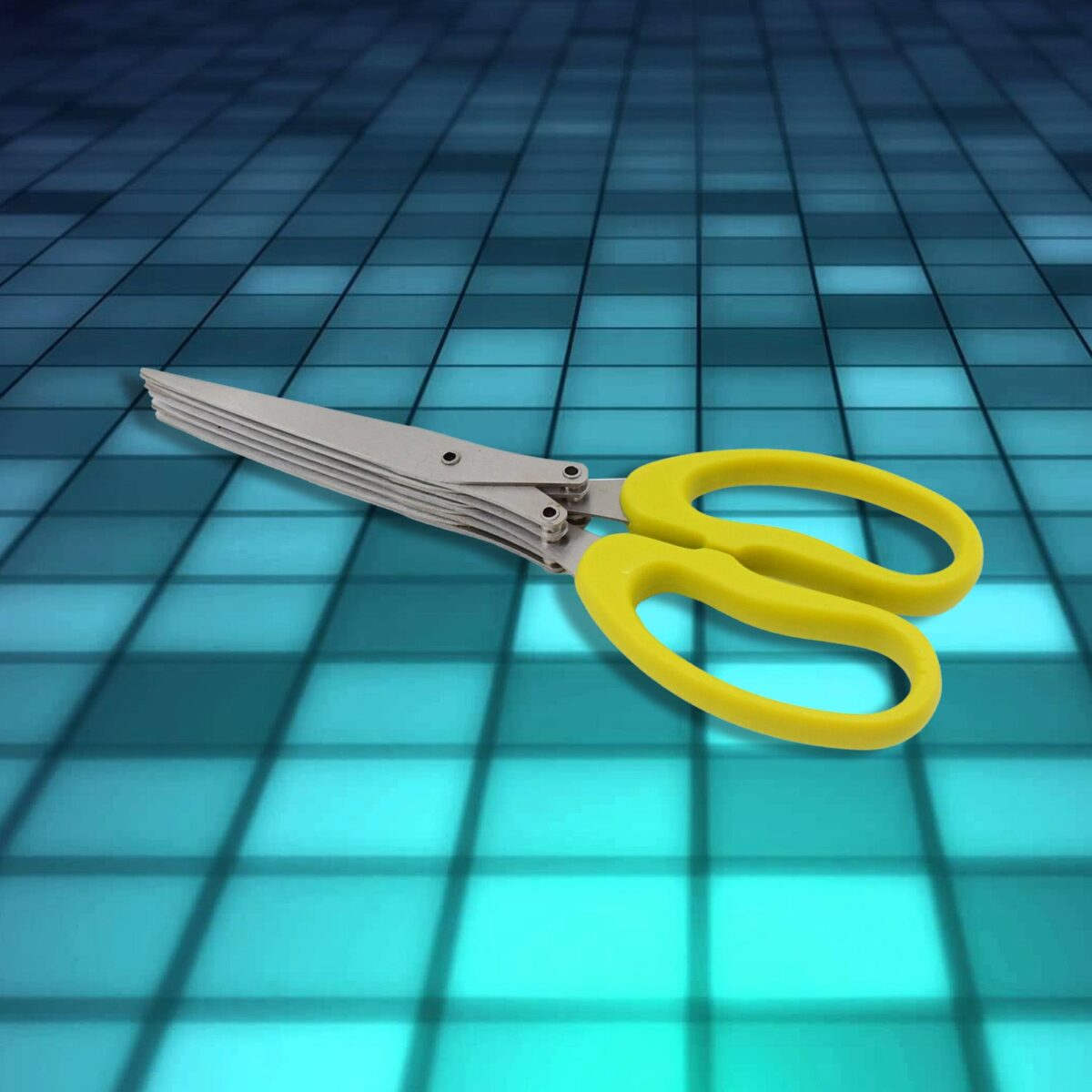 Multifunction Vegetable Stainless Steel Herbs Scissor with 5 Blades (1 Pc) - Image 3