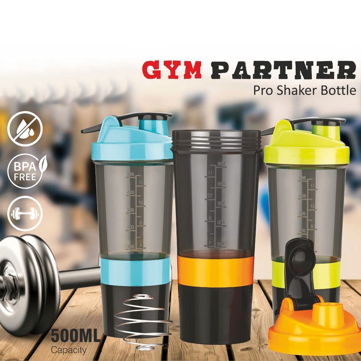 3_392185f6-a467-490f-8ca5-7a713cce26f9.jpg Gym Shaker Bottle & shakers for Protein Shake - Image 3