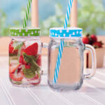 Drinking Cup / Glass / Mug Mason Jar with Handle & Straw - Image 3