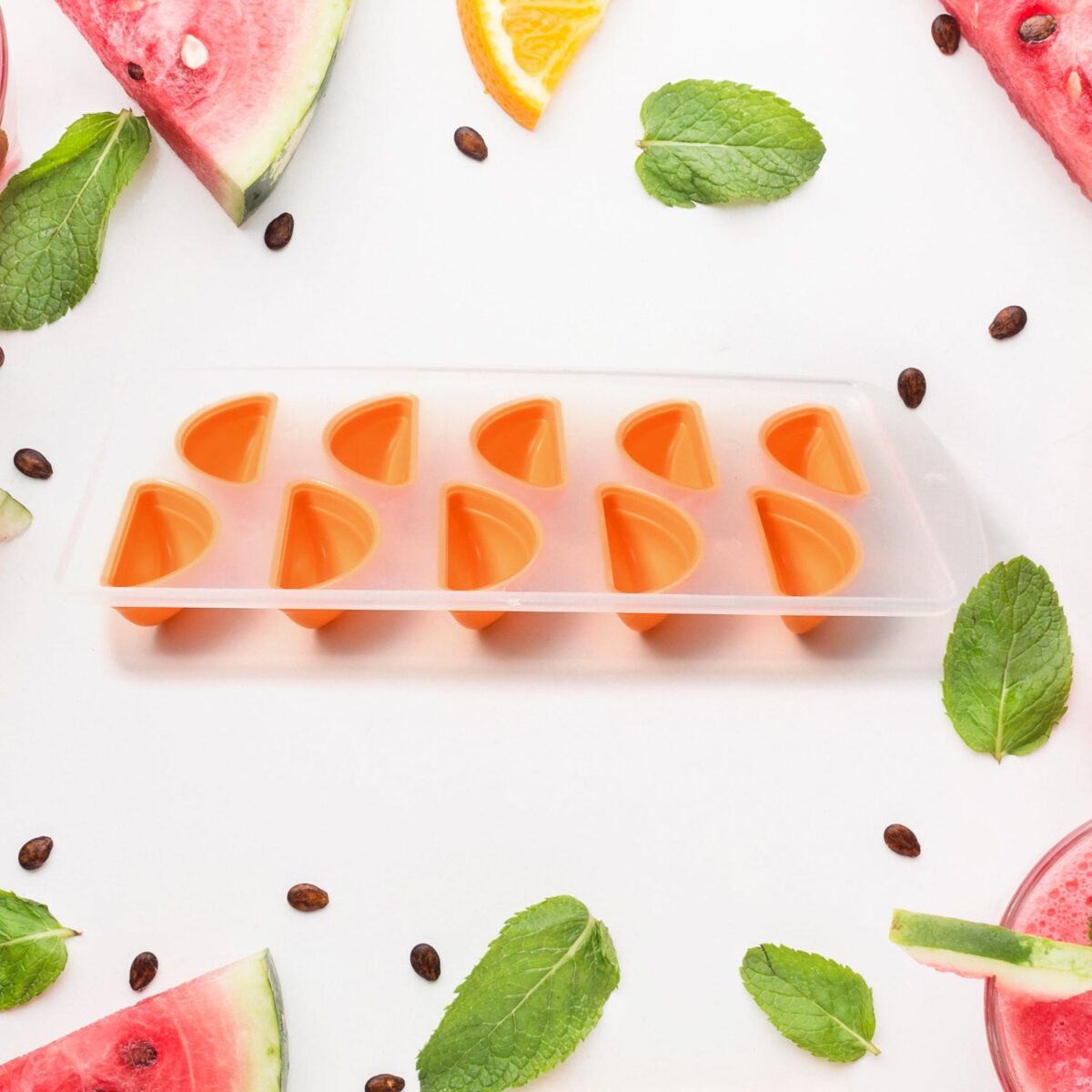 Silicone Mold Ice Cube Tray Creative Sweet Multi Type Ice Tray , Ice Cube Trays Multi Fruit Shape Ice Tray (1 Pc) - Image 4