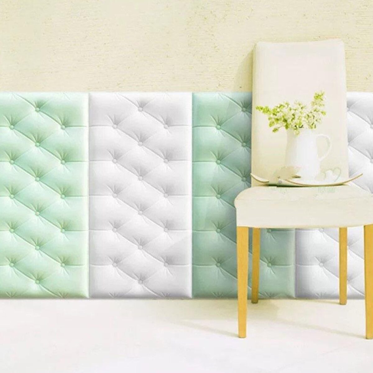 Green 3D Adhesive wallpaper for  living Room. Room Wall Paper Home Decor Self Adhesive Wallpaper - Image 3