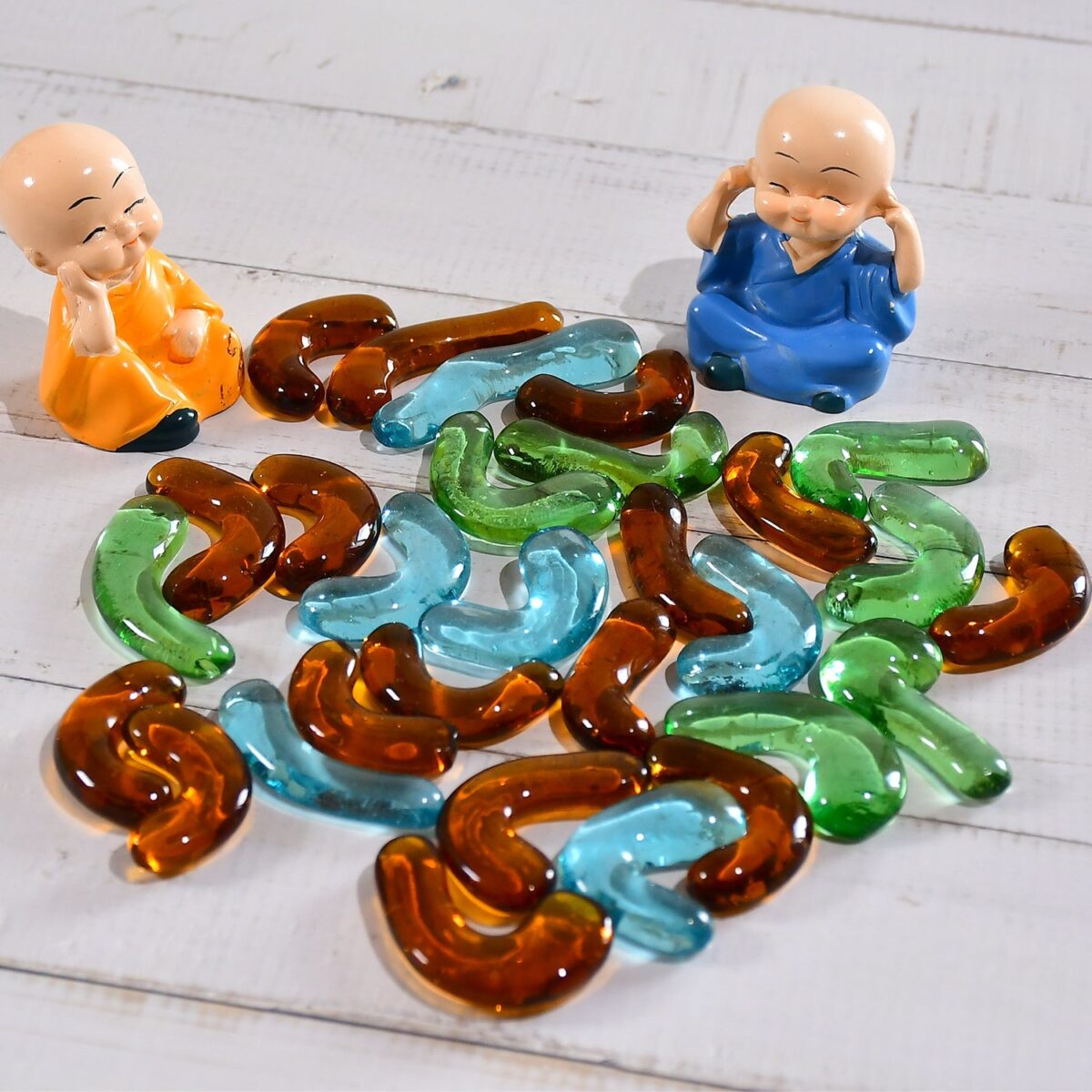 Glass Gem Stone, Flat Round Marbles Pebbles for Vase Fillers, Attractive pebbles for Aquarium Fish Tank. - Image 7