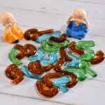 Glass Gem Stone, Flat Round Marbles Pebbles for Vase Fillers, Attractive pebbles for Aquarium Fish Tank. - Image 7