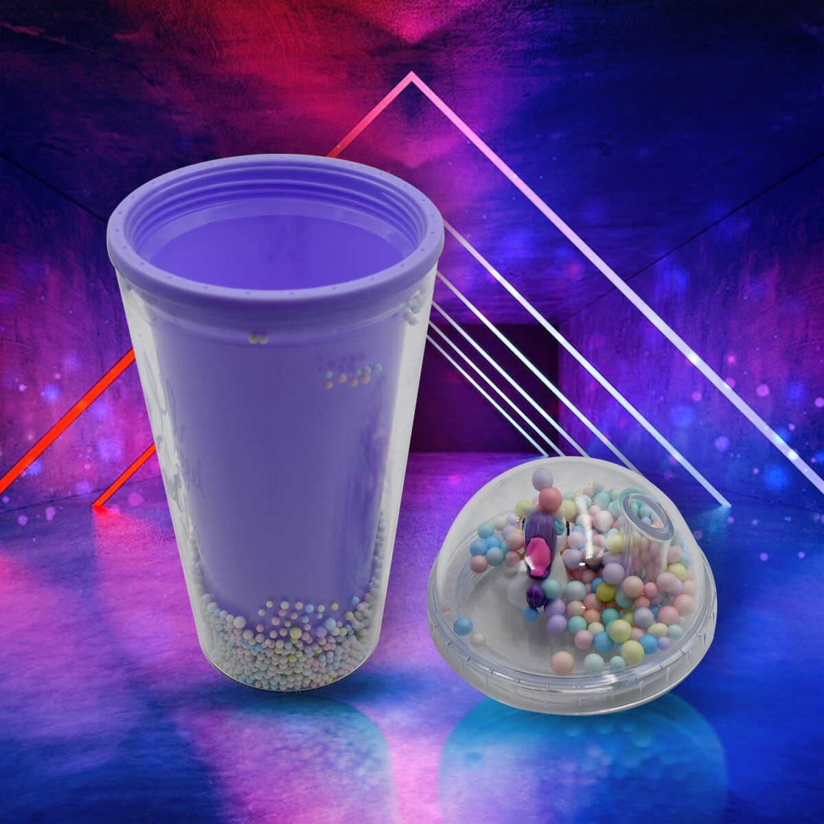 Design Printed Sipper Bottle With Toy, LED Glow Light, Double Wall Sipper Glass Water Bottle , Sipper Bottle With Straw For Girls And Kids for Boys and Girls School/Tuition/Gym (Pack of 1) - Image 7