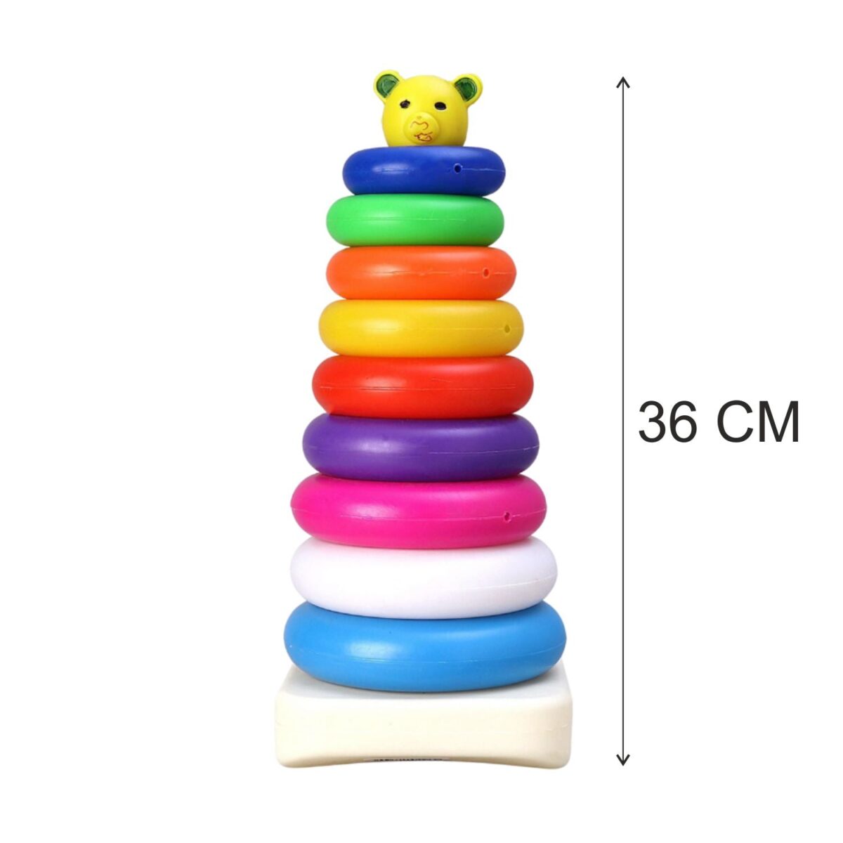 Plastic Baby Kids Teddy Stacking Ring Jumbo Stack Up Educational Toy 9pc - Image 5