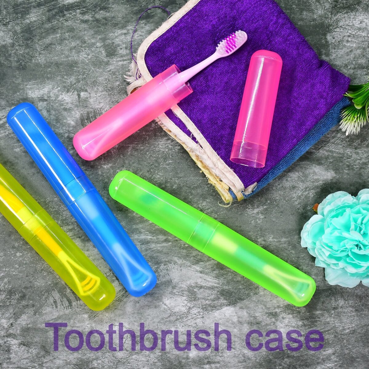 4-Piece Anti-Bacterial Plastic Toothbrush Cover Set Ã¢â‚¬â€œ Travel Holder Cases - Image 3