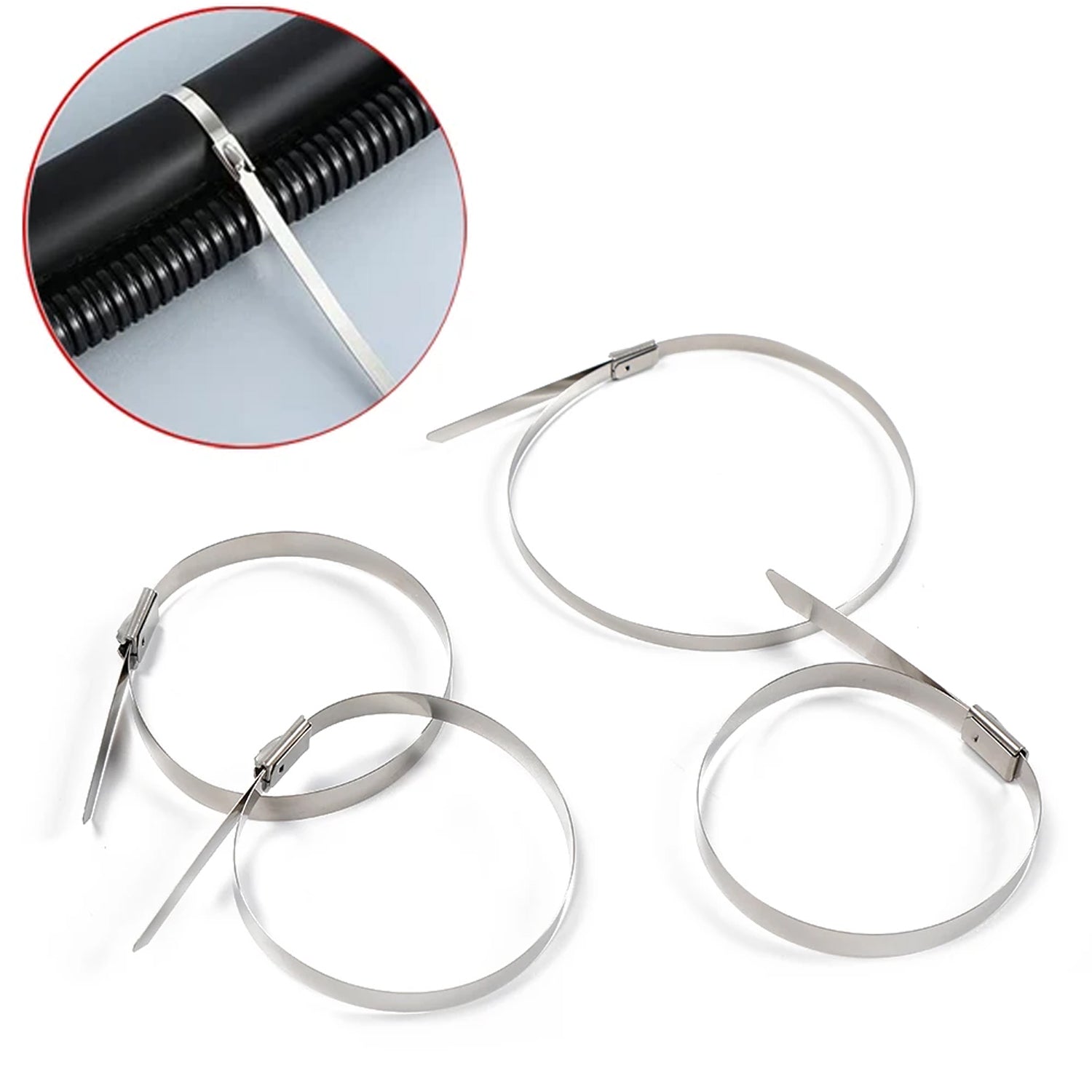3_d49ec672-8fac-42f1-906e-2bd63d9c7634.jpg Multipurpose Stainless Steel Cable TIE (10 pcs Set / 4.6x200MM) - Image 5