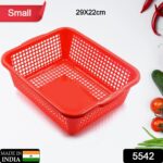 Plastic 1 Pc Kitchen Small Size Dish Rack Drainer Vegetables and Fruits Washing Basket Dish Rack Multipurpose Organizers (29x22CM Mix Color) - Image 2