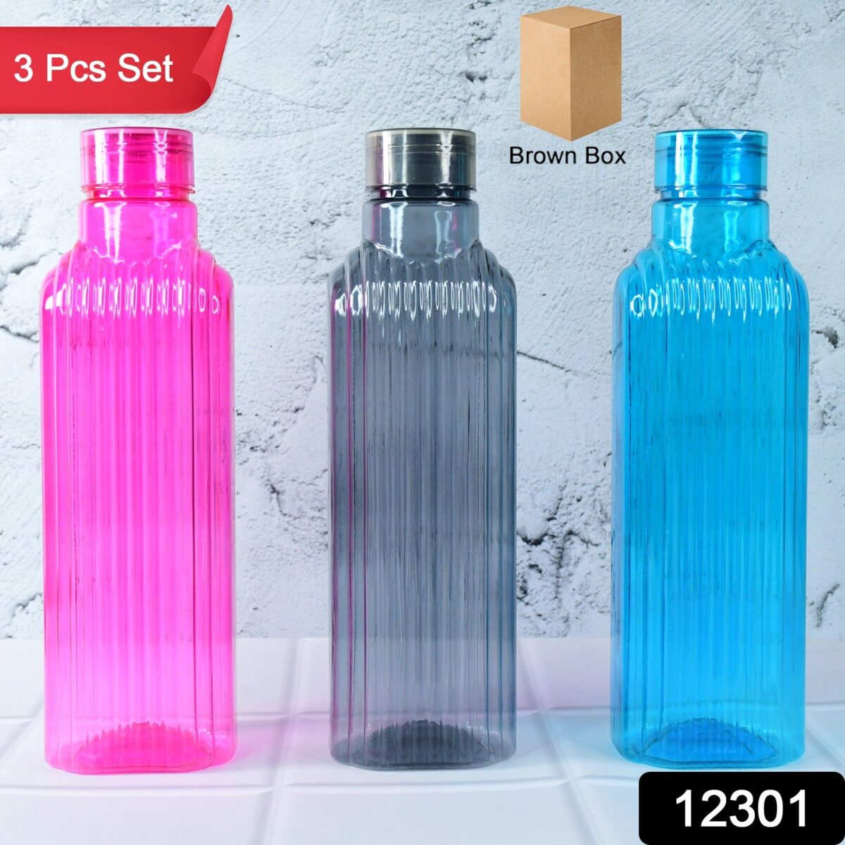 Transparent Fridge Water Bottles (3 Pc) - Image 2