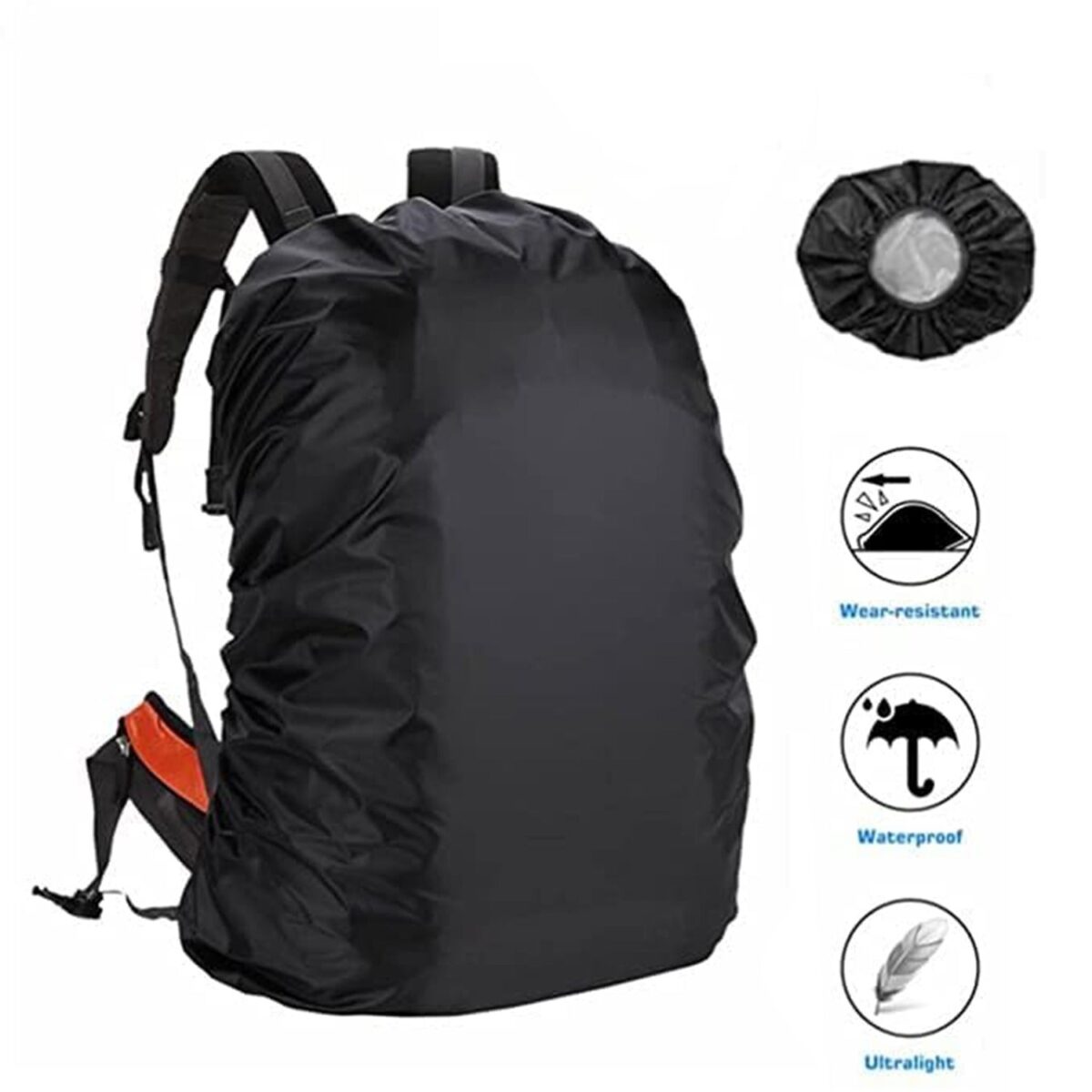 Heavy Waterproof Nylon Rain Cover/Dust Cover - Elastic Adjustable for Laptop Bags and Backpacks, School Bag Waterproof Cover, Dust Proof, Backpack, Laptop Bag Cover (1Pc) - Image 6