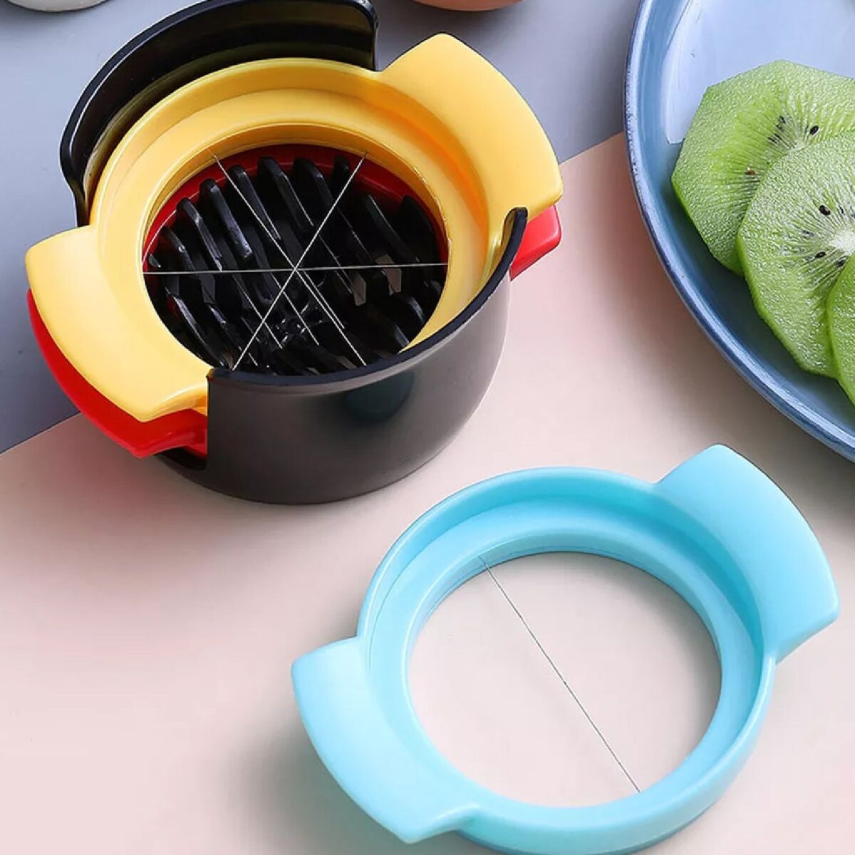 Multifunctional 3-in-1 Egg Cutter - Stainless Steel Slicing Tool with Durable Wires - Image 3