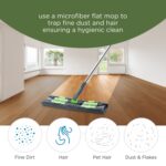 Multipurpose Wet and Dry Cleaning Microfiber Flat MOP Floor Cleaning Mop with , 360 Degree Rotating Head and Telescopic Handle Steel Rod Long Handle Dry Mops, Standard (1 Piece, Multi-Colour) - Image 6