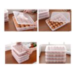 24 Grids Plastic Egg Box Container Holder Tray for Fridge with Lid for 2 Dozen Egg Tray - Image 3