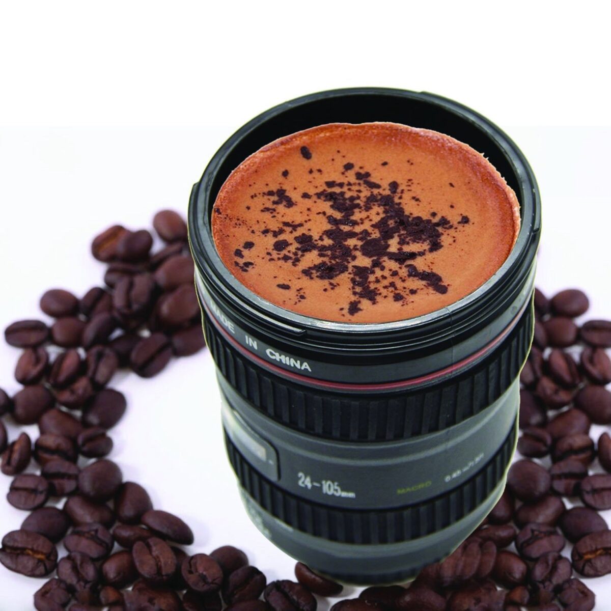 Plastic Camera Lens Stainless Steel Coffee Mug - Image 7