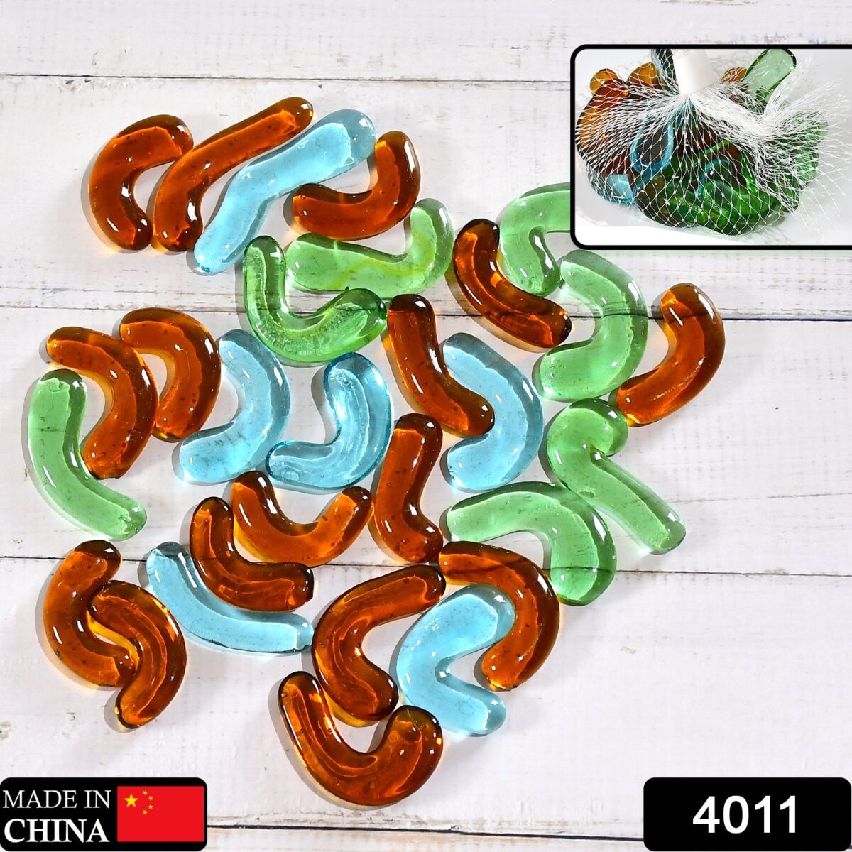 Glass Gem Stone, Flat Round Marbles Pebbles for Vase Fillers, Attractive pebbles for Aquarium Fish Tank. - Image 2