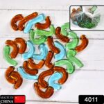 Glass Gem Stone, Flat Round Marbles Pebbles for Vase Fillers, Attractive pebbles for Aquarium Fish Tank. - Image 2