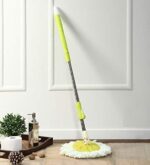Home Cleaning Stainless Steel 360Â° Rotating Pole - Microfiber Mop with Adjustable Rod Stick - Image 7