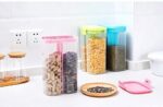 Plastic 2 Sections Air Tight Transparent Food Grain Cereal Storage Container (2 ltr) (With Box) - Image 2
