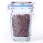 Reusable Airtight Seal Plastic Food Storage Mason Jar Zipper (1000ml) - Image 3