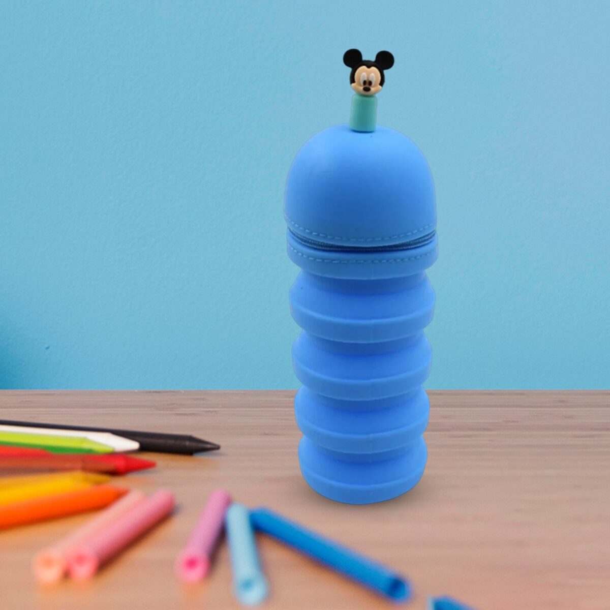 Silicone Telescopic Pencil Case â€“ Large Capacity, Zipper Closure, Perfect for School & Office - Image 1