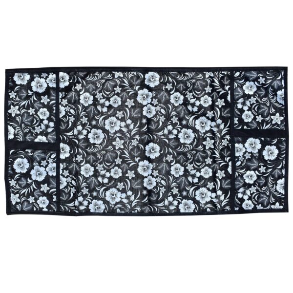 Microwave/Oven Top Cover with 4 Utility Pockets (Mix Design)