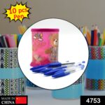 Perfect Writing Partner for Kids | Budget Friendly Stick Ball Point Pens (Pack of 10Pcs With DIY Stand) - Image 2