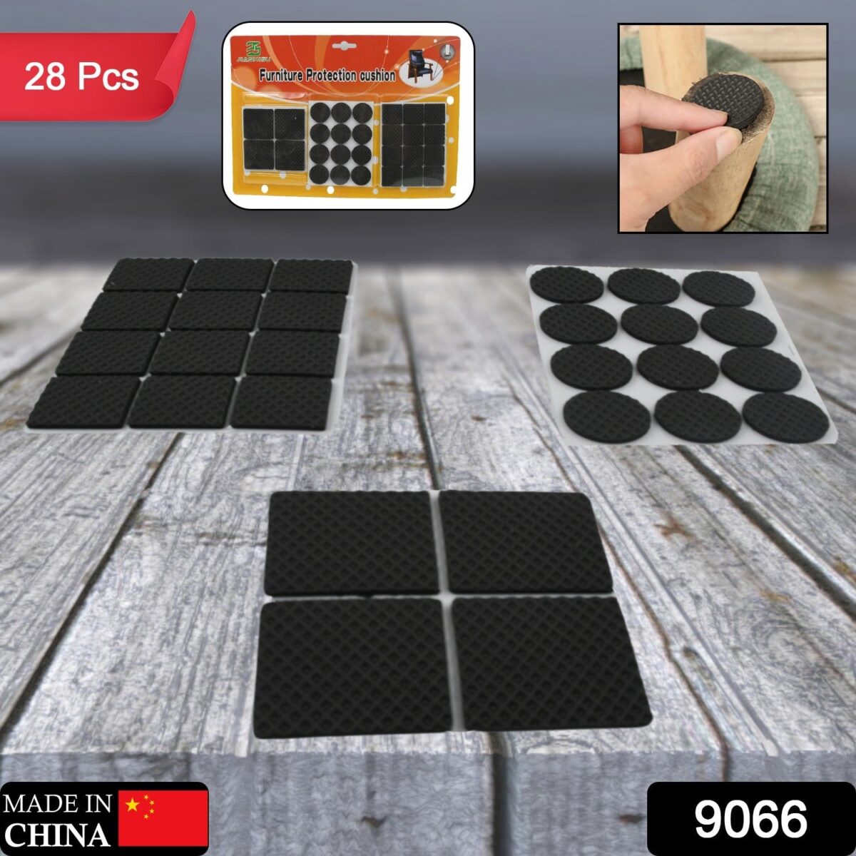 28 pc Rubber furniture Pads Self Sticking Non Slip Furniture Noise Insulation Pads - Image 2