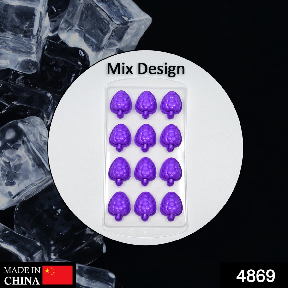 Mix design Ice Trays for Freezer with Easy to Release Flexible Silicone shape ice cavity. - Image 2