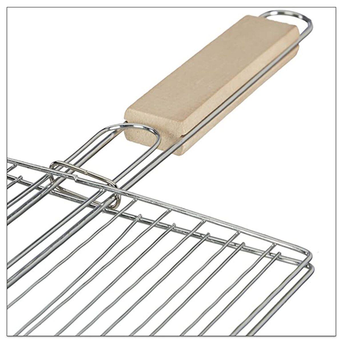 Kitchen Square Roaster Grill Barbecue Grill with Wooden Handle - Image 4