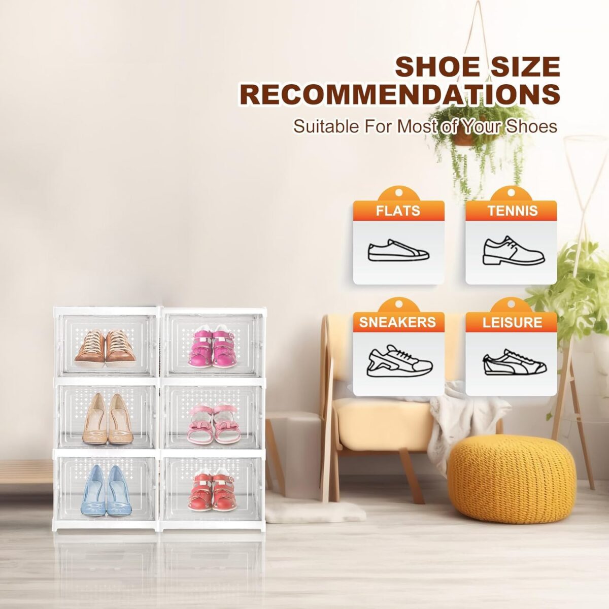 Stackable Multifunctional Storage, for Clothes Foldable Drawer Shelf Basket Utility Cart Rack Storage Organizer Cart for Kitchen, Pantry Closet, Bedroom, Bathroom, Laundry (3 Layer / 1 Pc) - Image 6