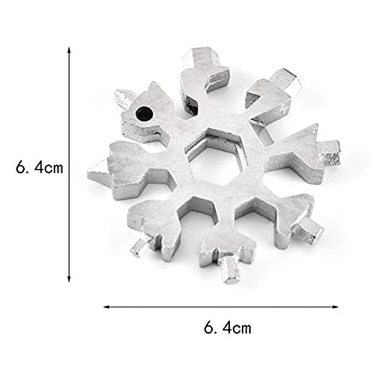 Durable & Portable 18 in 1 Snowflake Multi-Tool, Snowflake Bottle Opener Flat Phillips Screwdriver Kit Wrench - Image 6