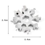Durable & Portable 18 in 1 Snowflake Multi-Tool, Snowflake Bottle Opener Flat Phillips Screwdriver Kit Wrench - Image 6