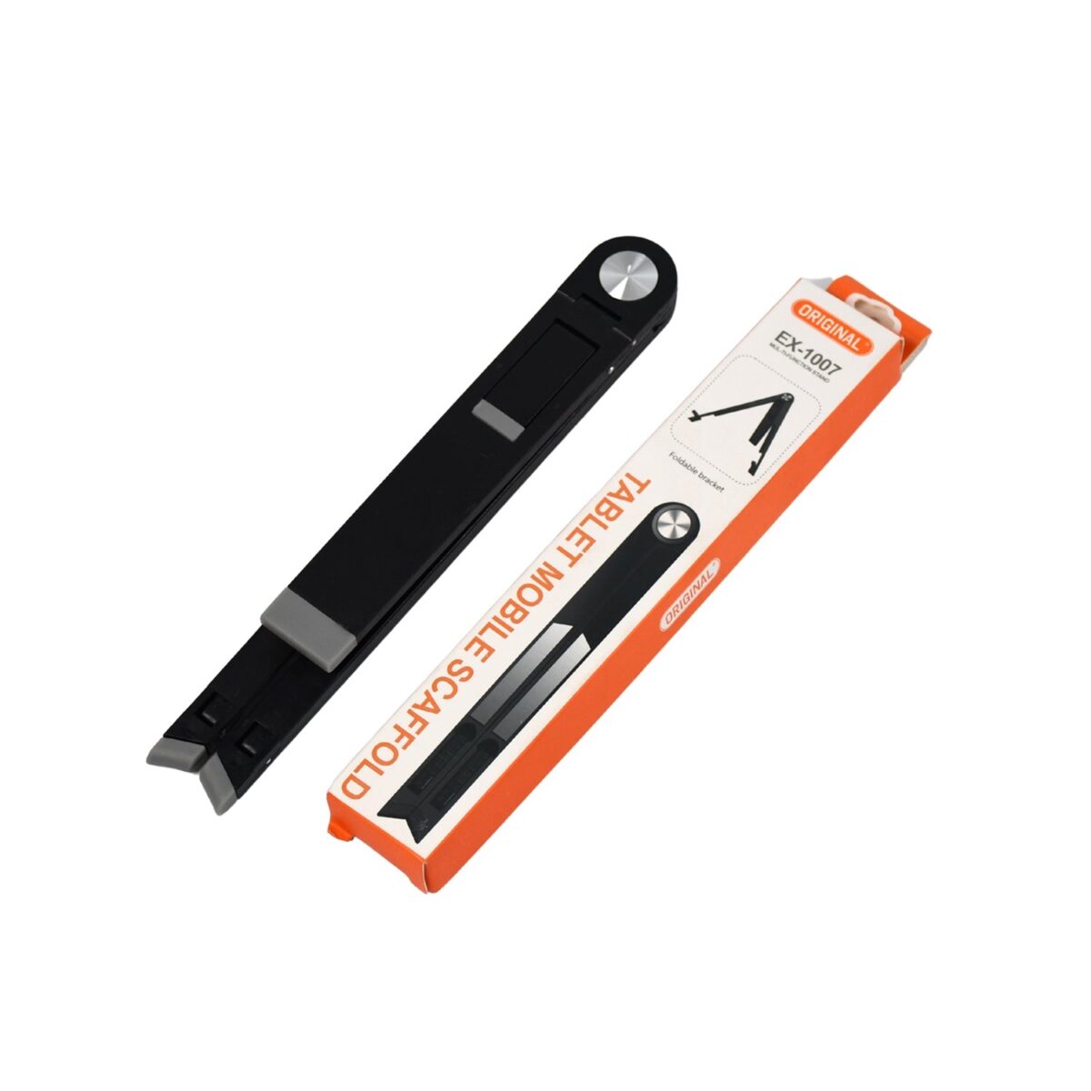 Slim Tablet Mobile Stand Adjustable Foldable Tablet Stand Scaffold (1 Pc) - Image 4